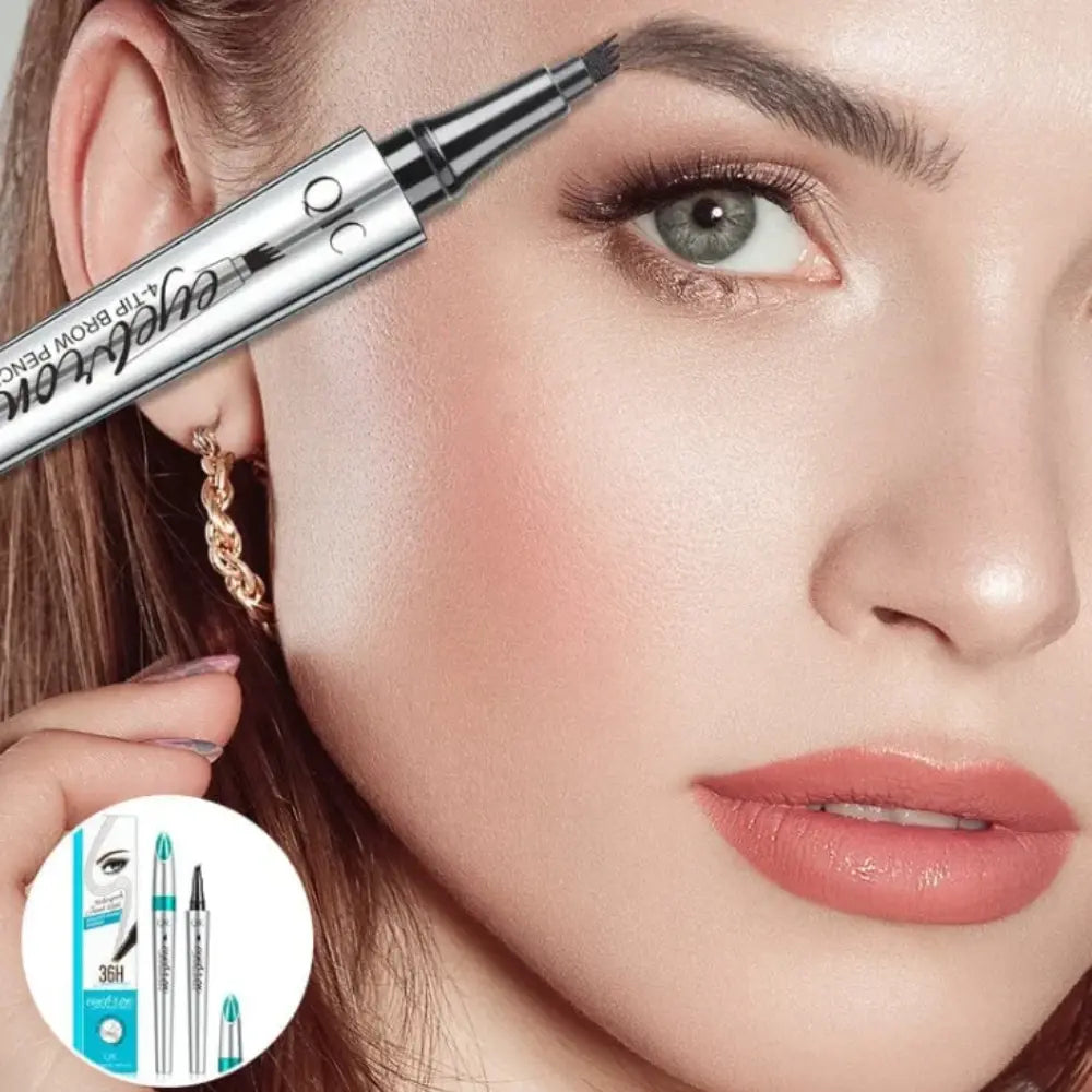 CRAYON À SOURCILS MICROBLADING ÉTANCHE 3D (Noir et Marron)