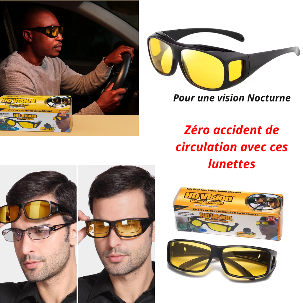 Lunettes HD Visions Nocturne / protection contre rayons du soleil